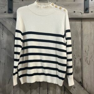 Black and White Striped Sweater